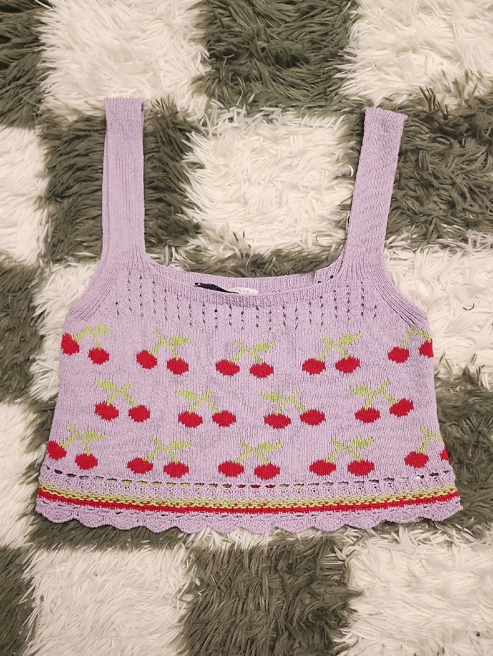 Zara Knit Cherry Tank